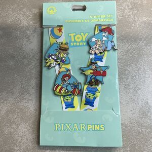 Toy Story Disney Parks 4 Pin Set w/ Lanyard NEW on Card 2023 Pixar